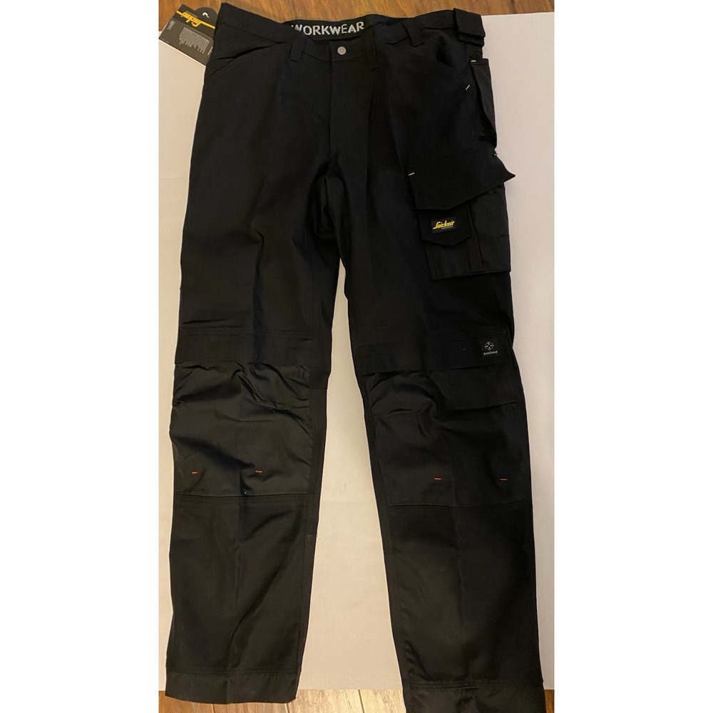 NWT Snickers Men's Black Pants 3314 Workwear Craftsman size 39 X 37 Pockets
